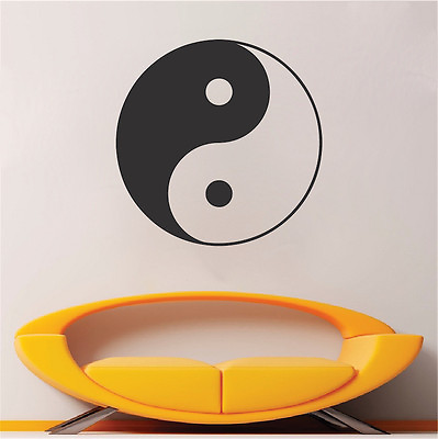 #ad Yin Yang Decal Sticker Asian Wall Vinyl Removable Traditional Wall Art a44 $14.95