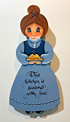 #ad Decorative Painted Country Home Decor Plaque quot;This Kitchen is Seasoned w Lovequot; $14.95