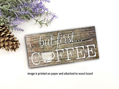 Coffee Bar Sign Farmhouse PANTRY sign kitchen rustic home decor 8x3x1 8quot; $14.99