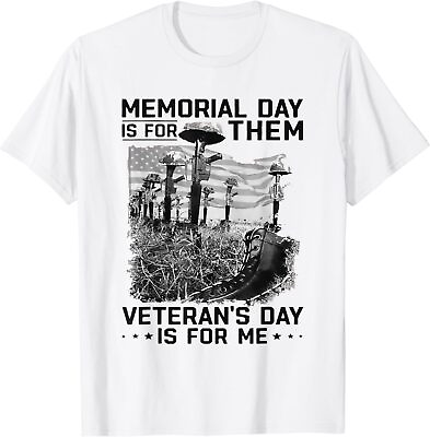 #ad #ad Retro Memorial Day Is For Them Veteran#x27;s Day Is For Me Unisex T Shirt $19.99