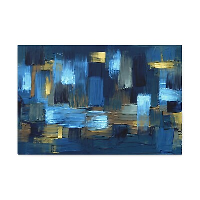 #ad Blue Modern Abstract Paintings Canvas Wall Art For Kitchen Bedroom Living Room $51.99