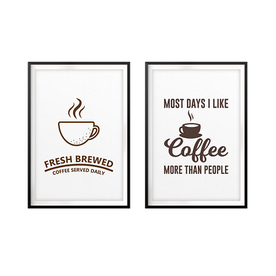 #ad Coffee Drinkers Wall Art UNFRAMED Print 2 Pack $13.99