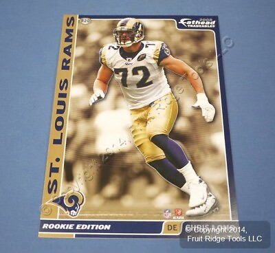 #ad Chris Long #72 DE St. Louis Rams NFL 2008 Rookie Fathead Player Wall Decal 5quot;x7quot; $2.27