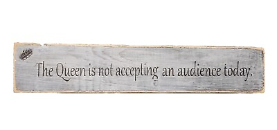 #ad Country Primative Rustic Wooden Distressed Sign Gray Black 18quot; Sign Shelfsitter $17.98