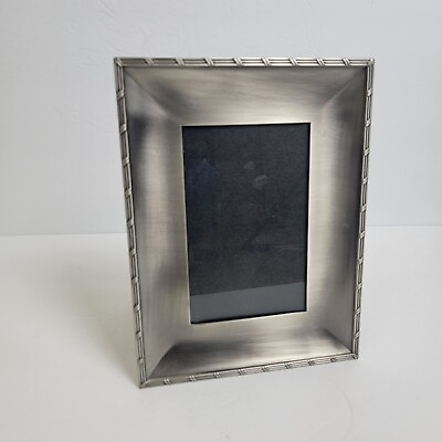 #ad Fetco Home Decor MorganPewter Tray Photo Picture Frame Rectangular 4x6 Table Top $15.00