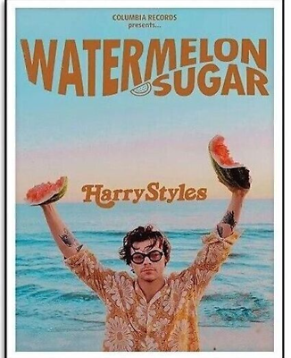 #ad Harry Styles 16×24quot; Unframed Canvas Watermelon Sugar Wall Canvas Poster Modern $11.99