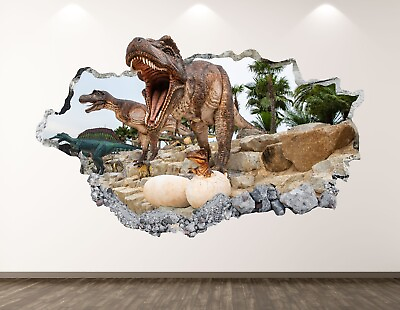 #ad Wild Dinosaur Wall Decal Art Decor 3D Animal Mural Kids Room Vinyl Sticker BL44 $69.95