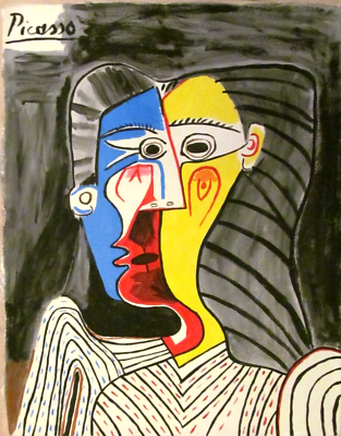 #ad Vintage Abstract Canvas Signed Pablo Picasso Modern Art 20th Century $57.20