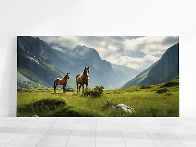 #ad #ad Horse Photo HD Large Wall Art of Horses Mountain Landscape Background Rustic $119.00