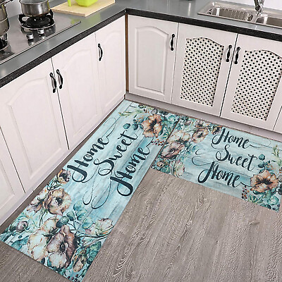 #ad Printed Kitchen Mat With Foam Backing Set and or Single Options $39.95
