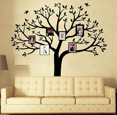 #ad Large Family Photo Tree Wall Decor Wall Decals Tree Branch Family like Branches $64.52