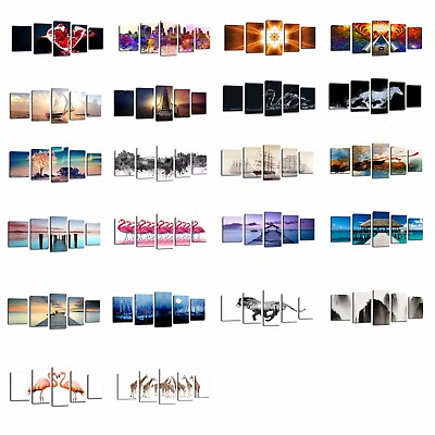 #ad HD Canvas Prints Poster Modern Wall Art Paintings For Home Wall Decoration 5pcs AU $116.00