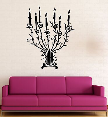 #ad Vinyl Wall Stickers Candle Candlestick Vintage Chandelier Light Decal 172ig $69.99