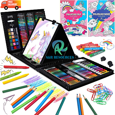 #ad 276 pcs Premium Kids Teens Drawing Supplies Set with Colored Pencils Watercolor $33.77