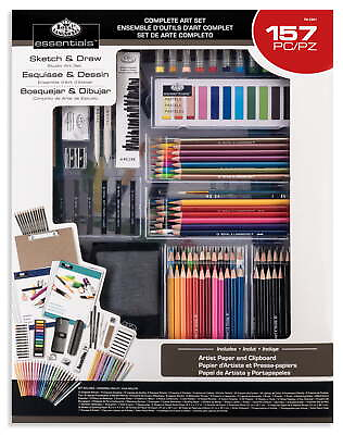 #ad Essentials 157pc Sketching amp; Drawing Art Set for Beginner $12.94