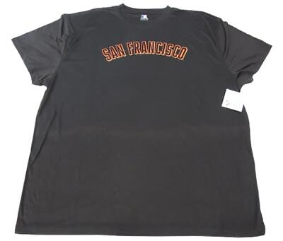 #ad New San Francisco Giants Mens Sizes 3XL 4XL Majestic Polyester Black Shirt $15.29