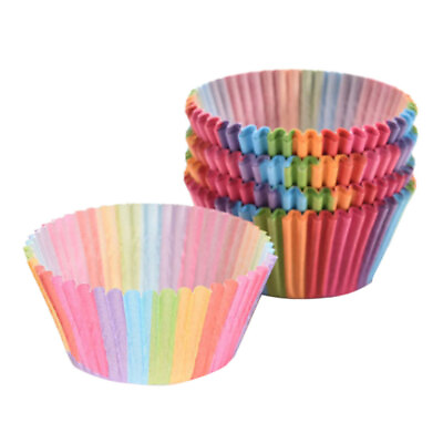#ad 100 Pcs Cupcake Holder Stand Creative Pattern Paper Cups Chocolate $7.75