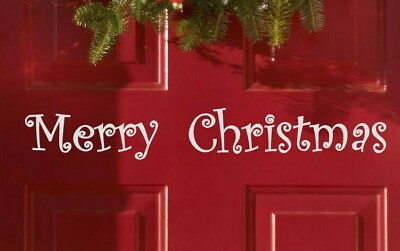 #ad Merry Christmas Holiday Xmas Seasonal Decor Vinyl Wall Quote Sticker Decal b $79.99