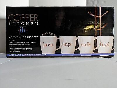 #ad Copper Kitchen Coffee Mug amp; Tree Set $15.00