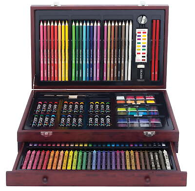 #ad #ad Doodle and Color 142 Piece Beginners Art Set in Wood Carrying Case for Children $27.69