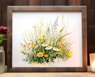#ad Floral Wall Art Print Wildflowers Grass Floral Wall Art Decor Print Home Decor $9.99