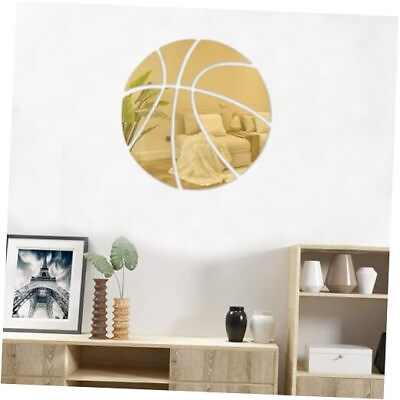 #ad 3D Acrylic Mirror Wall Stickers for Living Room Home Decor for Basketball $21.45