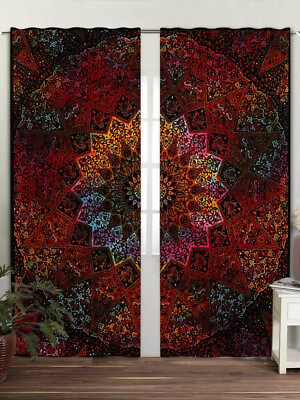 #ad #ad Indian Mandala Cotton Wall Hanging Window Door Curtains Home Decor Wall Panels $17.98