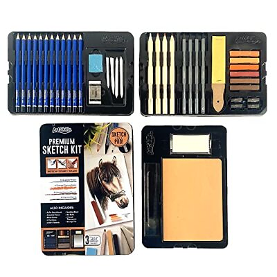 #ad Sketch Kit Art Sets for Adults with Pencil Set and Charcoal Art Supplies Shad... $22.27
