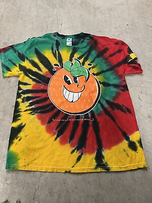 #ad ATOMIKO ATOMIK Orange T shirt New size L Large graffiti artist art miami $60.00