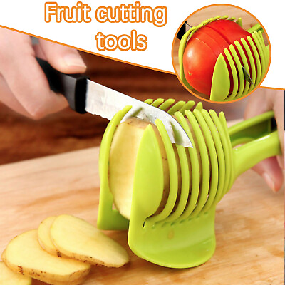 #ad Kitchen Fruit Tomato Clip Holder Slicer Vegetable Lemon Potato Onion Cutter Tool $4.99