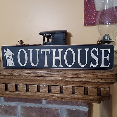 #ad OUTHOUSE Country bath Rustic Farmhouse Primitive Sign $9.95