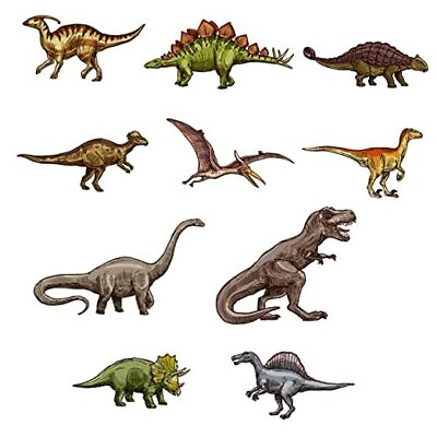 #ad 10 PCS Dinosaur Wall Stickers Decals for Boys Room 3D Watercolour DINOSAUR $10.94