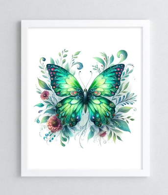 #ad Butterfly Wall Art Print Beautiful Colors Butterfly Print Wall Art Decor Print $9.99