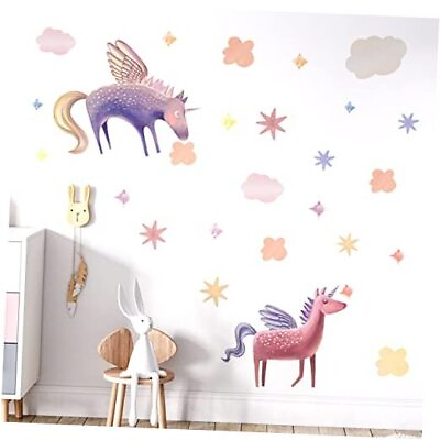 #ad Unicorn Wall Stickers for Girls Bedroom Unicorn Wall Decals Peel and Unicorn 2 $14.44