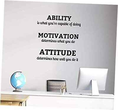 #ad Ability Motivation Attitude Vinyl Wall Quotes Decal Inspirational Wall for $24.64