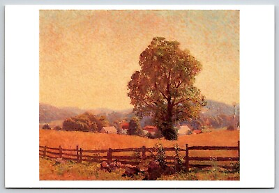 #ad Postcard Art N.C. Wyeth Chadds Ford Landscape $4.35