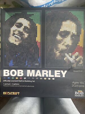#ad Brickcraft Bob Marley Wall Decor DIY Art set New in box collector item S20 $32.99