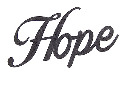 #ad Hope Word Art Sign Home Kitchen Decor Wall Hanging Cursive Script Typography $10.99