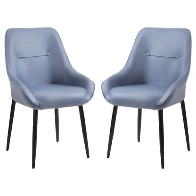 #ad Dining Chairs Set of 2 Blue Kitchen Chairs Mid Century Modern Dining Chairs... $175.31