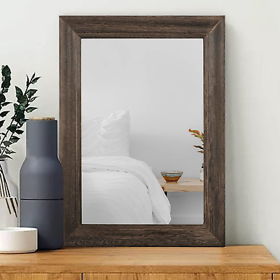 #ad #ad Rustic Wall Mirror with Wood Frame Farmhouse Rectangle Mirrors for Wall Decorati $27.27