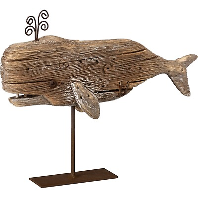 #ad Primitives by Kathy Rustic Whale Sitter Sign Beach House Decor Wood Coast Rustic $17.99