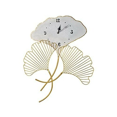 Leaf Design Clock Wall Time Clock Wall Hanging Office Living Bedroom Wall Clock $86.70