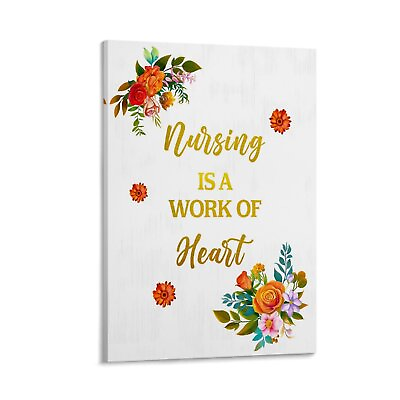 #ad Nursing Is A Work Canvas Poster Office Decor Wall Art Bedroom Decor $15.00