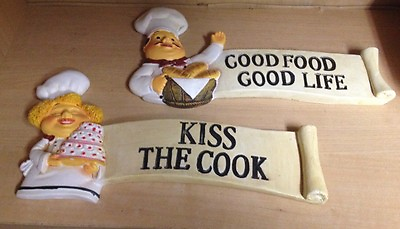 #ad 2 New Kitchen Decoration With Cooks And Sayings $5.00