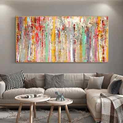 #ad Abstract Canvas Painting Colorful Canvas Prints Art Home Decor Wall Art Pictures $14.24