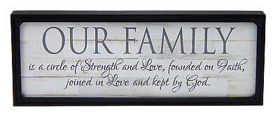 #ad Our Family Circle of Strength Love Faith Farmhouse Sign Rustic Wall Decor Print $15.99