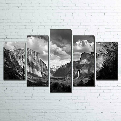 #ad Yosemite Valley National Park 5 Pieces Canvas Print Wall Art Poster Home Decor $161.80