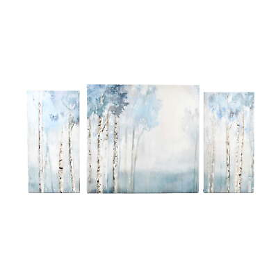 #ad #ad Tree 44.5quot; x 22.5quot; Canvas Wall Art 3 Piece Large Abstract Wall Décor Blue $33.60