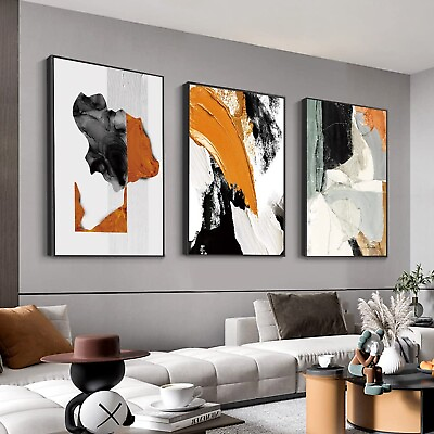 #ad Canvas Wall Art Aesthetic Abstract Graffiti Large 24quot; X 16quot; Set of 3 Minimali... $134.09