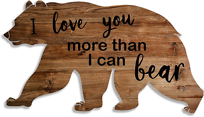 #ad Mama Bear Rustic Wall Art Decor Rustic Wooden Table CenterpieceWooden Farmhous $18.29